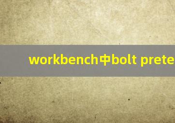 workbench中bolt pretension